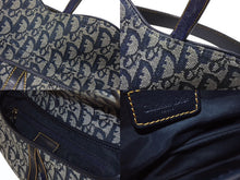 Load image into Gallery viewer, 極美品 Christian Dior クリスチャンディオール サドルバッグ ワンショルダーバッグ トロッター ネイビー ガリアーノ期 中古 4b005672