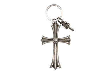 CHROME HEARTS クロムハーツ ラージCHクロス キーリング Wダガー 重量約51.2g STERLING刻印 スターリングシルバー 美品 中古 4b007669