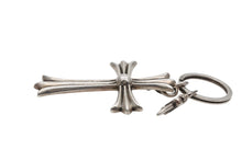 Load image into Gallery viewer, CHROME HEARTS クロムハーツ ラージCHクロス キーリング Wダガー 重量約51.2g STERLING刻印 スターリングシルバー 美品 中古 4b007669