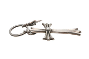 CHROME HEARTS クロムハーツ ラージCHクロス キーリング Wダガー 重量約51.2g STERLING刻印 スターリングシルバー 美品 中古 4b007669