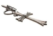 Load image into Gallery viewer, CHROME HEARTS クロムハーツ ラージCHクロス キーリング Wダガー 重量約51.2g STERLING刻印 スターリングシルバー 美品 中古 4b007669