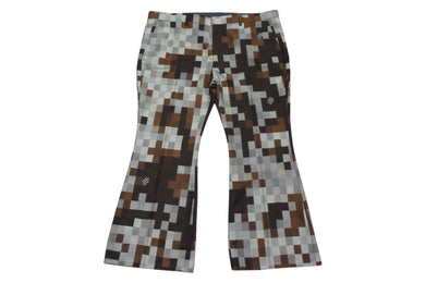 新品未使用 LOUIS VUITTON ルイヴィトン テーラードフレアパンツ RM242M MGI HRP61E ブラウン グレー ウール シルク サイズ60 中古 4c076445