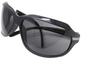 極美品 PRADA プラダ カーブ サングラス アイウェア SPR14G プラスチック 72◻︎16 110 ブラック シルバー金具 中古 4b006187