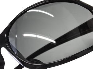 極美品 PRADA プラダ カーブ サングラス アイウェア SPR14G プラスチック 72◻︎16 110 ブラック シルバー金具 中古 4b006187