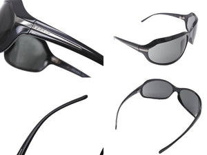 極美品 PRADA プラダ カーブ サングラス アイウェア SPR14G プラスチック 72◻︎16 110 ブラック シルバー金具 中古 4b006187