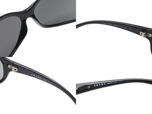 極美品 PRADA プラダ カーブ サングラス アイウェア SPR14G プラスチック 72◻︎16 110 ブラック シルバー金具 中古 4b006187