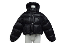 Load image into Gallery viewer, 極美品 PRADA プラダ クロップド コンバーチブル ダウンジャケット 291973_11A9_F0002_S_212 定価357,500 ブラック サイズ36 中古 4c076475