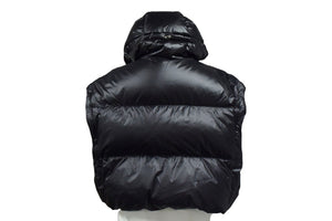 極美品 PRADA プラダ クロップド コンバーチブル ダウンジャケット 291973_11A9_F0002_S_212 定価357,500 ブラック サイズ36 中古 4c076475 