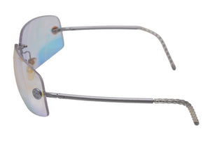 CHANEL シャネル リムレス サングラス アイウェア 4035 c.167/6M サイズ63□16 120 ココマーク シルバー 偏光レンズ 美品 中古 4b006282