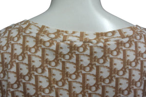CHRISTIAN DIOR クリスチャンディオール John Galliano Era ジョンガリアーノ期 Vネック Tシャツ トロッター柄 刺繍 5E16155951 美品 中古 4c076550 