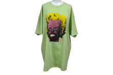 Load image into Gallery viewer, 極美品 PLEASURES x PIZZASLIME プレジャーズ ピザスライム 半袖Ｔシャツ グリーン コットン サイズXL 中古 4c076144