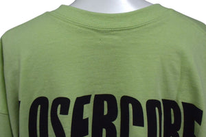 極美品 PLEASURES x PIZZASLIME プレジャーズ ピザスライム 半袖Ｔシャツ グリーン コットン サイズXL 中古 4c076144