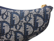 Load image into Gallery viewer, 極美品 Christian Dior クリスチャンディオール サドルコインケース 小銭入れ TR 0032 ネイビー トロッター柄 ガリアーノ期 中古 4b006281