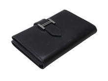 Load image into Gallery viewer, HERMES エルメス べアンミニ カードケース 名刺入れ ボックスカーフ ブラック シルバー金具 ◻︎G刻印 良品 中古 4b006204