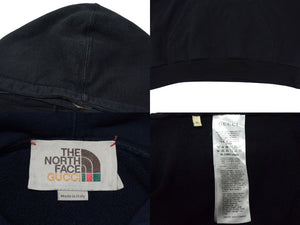 GUCCI グッチ x THE NORTHFACE ザノースフェイス コラボ ロゴパーカー ブラック イエロー コットン サイズXL 651724 美品 中古 4c074679