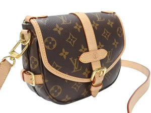 極美品 LOUIS VUITTON ルイヴィトン ソミュール BB ショルダーバッグ M46740 モノグラム PVC レザー ゴールド金具 中古 4b006591