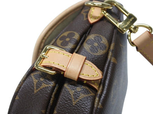 極美品 LOUIS VUITTON ルイヴィトン ソミュール BB ショルダーバッグ M46740 モノグラム PVC レザー ゴールド金具 中古 4b006591