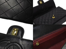 Load image into Gallery viewer, CHANEL シャネル マトラッセ 親子バッグ ハンドバッグ 大 ヴィンテージ 3番台 ラムスキン ブラック ゴールド金具 美品 中古 54812