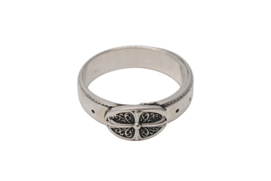 CHROME HEARTS クロムハーツ ベルテッドオーバルリング 指輪 クラシックオーバルクロス バックルベルトモチーフ SV925 サイズ23号 重量約8.1g 美品 中古 4c076682