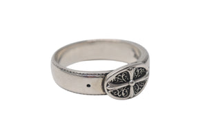 CHROME HEARTS Belted Oval Ring, Classic Oval Cross Buckle Belt Motif, SV925, Size 23, Weight: Approximately 8.1g, Excellent Condition, Pre-owned, Item Number: 4c076682 