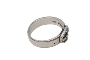 CHROME HEARTS Belted Oval Ring, Classic Oval Cross Buckle Belt Motif, SV925, Size 23, Weight: Approximately 8.1g, Excellent Condition, Pre-owned, Item Number: 4c076682 