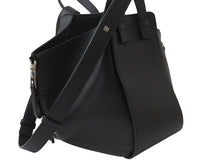 Load image into Gallery viewer, 極美品 LOEWE ロエベ ハンモックバッグ スモール ショルダーバッグ エンボス加工 2way レザー ブラック シルバー金具 中古 4b003003