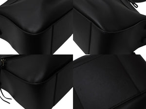 極美品 LOEWE ロエベ ハンモックバッグ スモール ショルダーバッグ エンボス加工 2way レザー ブラック シルバー金具 中古 4b003003