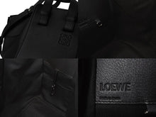 Load image into Gallery viewer, 極美品 LOEWE ロエベ ハンモックバッグ スモール ショルダーバッグ エンボス加工 2way レザー ブラック シルバー金具 中古 4b003003