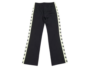 lucien pellat finet ルシアンペラフィネ スラックス ジャージ 大麻柄 ARJ04F ポリエステル ブラック グリーン サイズXS 美品 中古 4b006338