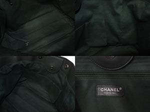 CHANEL シャネル ドーヴィルGM トートバッグ 26番台 ココマーク ボア レザー グリーン 2WAY シルバー金具 美品 中古 4b002659