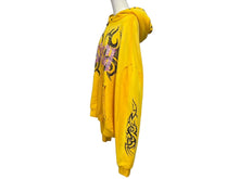 Load image into Gallery viewer, 新品未使用 BOSSI SPORTSWEAR ボッシ スポーツウェア ジップアップフーディー サイズL ラインストーン スタッズ イエロー 中古 sssss