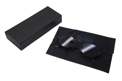 同様同様 Jean Paul GAULTIER ジャンポールゴルチェ ラウンドサングラス 55-3175 メタルブラック サイズ49□20 中古 4c070314 