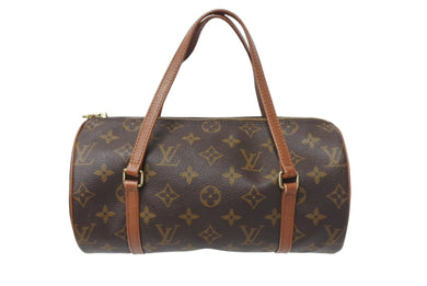 LOUIS VUITTON ルイヴィトン モノグラム パピヨン26 ハンドバッグ ブラウン ゴールド金具 M51386 美品 中古 4c070583