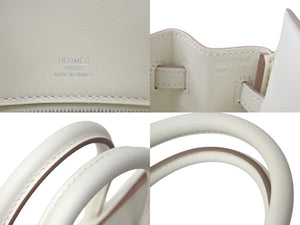 新品未使用 HERMES エルメス バーキンシャドウ25 ハンドバッグ B刻印 フランス製 マッシュルーム シルバー金具 中古 4c071176