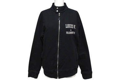 LOUIS VUITTON × FRAGMENT DESIGN ルイヴィトン フラグメント 17AW エンブロイダリー ブルゾン ブラック ロゴ RM172M JIU HDY31W サイズM 美品 中古 4c071532
