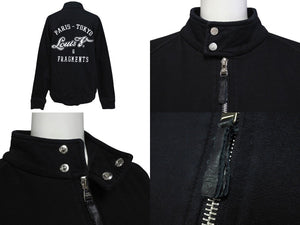 LOUIS VUITTON × FRAGMENT DESIGN ルイヴィトン フラグメント 17AW エンブロイダリー ブルゾン ブラック ロゴ RM172M JIU HDY31W サイズM 美品 中古 4c071532