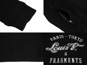 LOUIS VUITTON × FRAGMENT DESIGN ルイヴィトン フラグメント 17AW エンブロイダリー ブルゾン ブラック ロゴ RM172M JIU HDY31W サイズM 美品 中古 4c071532