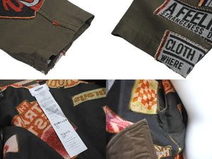 DOUBLET ダブレット STICKERS JAQUARD COAH JACKET ステッカー コーチジャケット サイズ S カーキ 美品 中古 4c071560