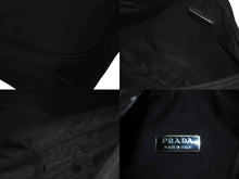 画像をギャラリービューアに読み込む, PRADA プラダ ホーボー ハンドバッグ ワンショルダーバッグ MV515 トライアングルロゴ ナイロン ブラック 美品 中古 4c072843 