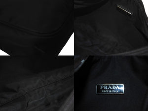 PRADA プラダ ホーボー ハンドバッグ ワンショルダーバッグ MV515 トライアングルロゴ ナイロン ブラック 美品 中古 4c072843 