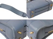 Load image into Gallery viewer, LOEWE ロエベ アマソナ23 2WAY ハンドバッグ ブルー レザー ショルダーバッグ ロゴ 352 30 N71 ゴールド金具 美品 中古 4c073045