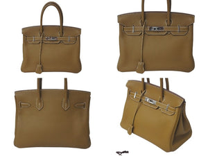 極美品 HERMES エルメス BIRKIN バーキン30 ブラウン系 トゴ シルバー金具 T刻印 中古 4c073523