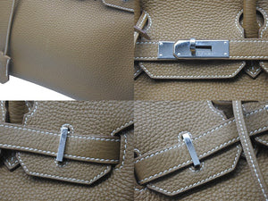 極美品 HERMES エルメス BIRKIN バーキン30 ブラウン系 トゴ シルバー金具 T刻印 中古 4c073523