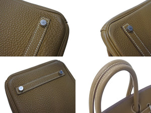 極美品 HERMES エルメス BIRKIN バーキン30 ブラウン系 トゴ シルバー金具 T刻印 中古 4c073523