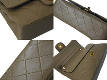 Load image into Gallery viewer, CHANEL シャネル マトラッセWフラップチェーンショルダーバッグ 3番台 ラムスキン 23cm ベージュ ゴールド金具 美品 中古 4c073631
