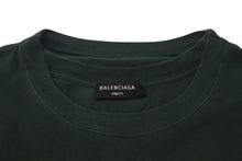 Load image into Gallery viewer, BALENCIAGA バレンシアガ レイヤード Tシャツ UNIS3X グリーン コットン 657059 中古 4c075498
