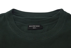 BALENCIAGA バレンシアガ レイヤード Tシャツ UNIS3X グリーン コットン 657059 中古 4c075498