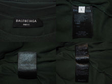 Load image into Gallery viewer, BALENCIAGA バレンシアガ レイヤード Tシャツ UNIS3X グリーン コットン 657059 中古 4c075498