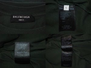 BALENCIAGA バレンシアガ レイヤード Tシャツ UNIS3X グリーン コットン 657059 中古 4c075498