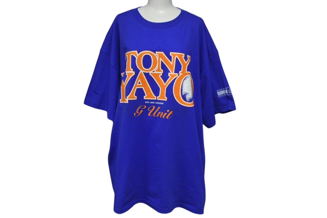 未使用 TONY YAYO G-UNIT ヴィンテージプロモTシャツ DELTA ブルー コットンサイズXL 中古 4c075587 
